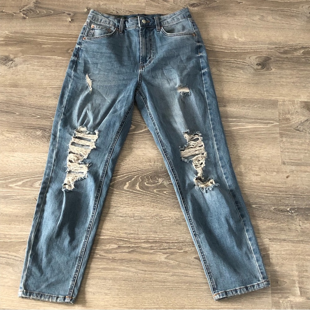WILD FABLE RIPPED BLUE SKINNY JEANS